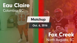 Matchup: Eau Claire vs. Fox Creek  2016