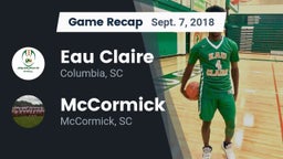 Recap: Eau Claire  vs. McCormick  2018
