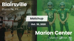 Matchup: Blairsville vs. Marion Center  2020