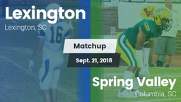 Matchup: Lexington vs. Spring Valley  2018