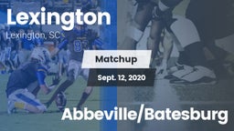 Matchup: Lexington vs. Abbeville/Batesburg 2020