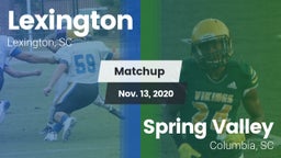 Matchup: Lexington vs. Spring Valley  2020