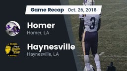 Recap: Homer  vs. Haynesville  2018