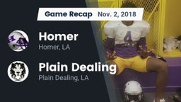 Recap: Homer  vs. Plain Dealing  2018