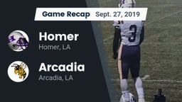 Recap: Homer  vs. Arcadia  2019