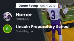 Recap: Homer  vs. Lincoln Preparatory School 2019