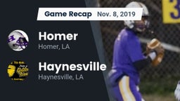 Recap: Homer  vs. Haynesville  2019