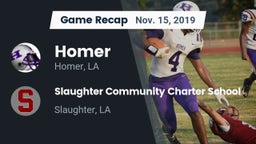 Recap: Homer  vs. Slaughter Community Charter School 2019