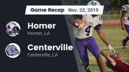 Recap: Homer  vs. Centerville  2019