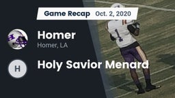 Recap: Homer  vs. Holy Savior Menard 2020