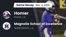 Recap: Homer  vs. Magnolia School of Excellence 2020