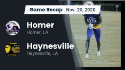 Recap: Homer  vs. Haynesville  2020