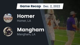 Recap: Homer  vs. Mangham  2022