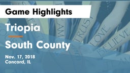 Triopia  vs South County Game Highlights - Nov. 17, 2018