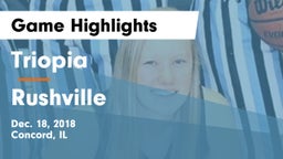 Triopia  vs Rushville Game Highlights - Dec. 18, 2018