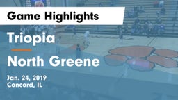 Triopia  vs North Greene Game Highlights - Jan. 24, 2019