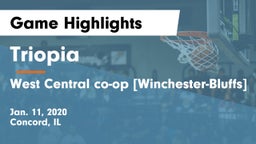 Triopia  vs West Central co-op [Winchester-Bluffs]  Game Highlights - Jan. 11, 2020