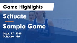 Scituate  vs Sample Game Game Highlights - Sept. 27, 2018