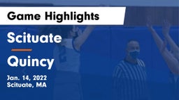 Scituate  vs Quincy  Game Highlights - Jan. 14, 2022