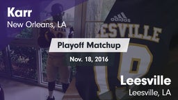 Matchup: Karr vs. Leesville  2016