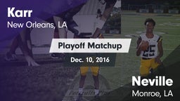 Matchup: Karr vs. Neville  2016