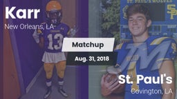 Matchup: Karr vs. St. Paul's  2018