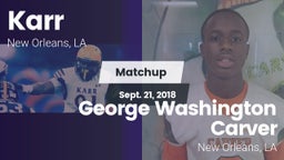 Matchup: Karr vs. George Washington Carver  2018