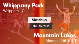 Matchup: Whippany Park vs. Mountain Lakes  2016
