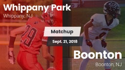 Matchup: Whippany Park vs. Boonton  2018