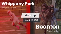 Matchup: Whippany Park vs. Boonton  2019