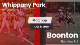 Matchup: Whippany Park vs. Boonton  2020