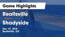 Beallsville  vs Shadyside  Game Highlights - Dec. 27, 2018