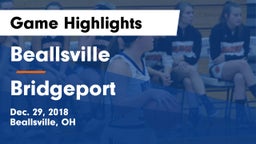 Beallsville  vs Bridgeport Game Highlights - Dec. 29, 2018