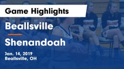 Beallsville  vs Shenandoah  Game Highlights - Jan. 14, 2019