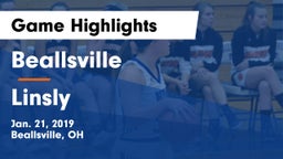 Beallsville  vs Linsly  Game Highlights - Jan. 21, 2019