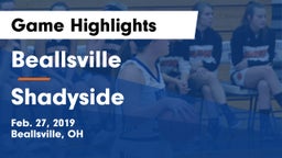 Beallsville  vs Shadyside  Game Highlights - Feb. 27, 2019