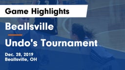 Beallsville  vs Undo's Tournament Game Highlights - Dec. 28, 2019