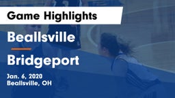 Beallsville  vs Bridgeport  Game Highlights - Jan. 6, 2020