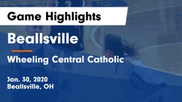 Beallsville  vs Wheeling Central Catholic  Game Highlights - Jan. 30, 2020