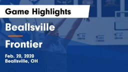 Beallsville  vs Frontier Game Highlights - Feb. 20, 2020