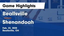 Beallsville  vs Shenandoah  Game Highlights - Feb. 22, 2020