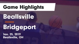Beallsville  vs Bridgeport Game Highlights - Jan. 25, 2019