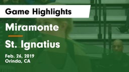 Miramonte  vs St. Ignatius  Game Highlights - Feb. 26, 2019