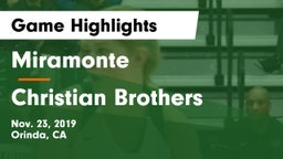 Miramonte  vs Christian Brothers  Game Highlights - Nov. 23, 2019