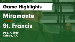 Miramonte  vs St. Francis Game Highlights - Dec. 7, 2019