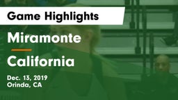 Miramonte  vs California Game Highlights - Dec. 13, 2019