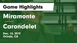Miramonte  vs Carondelet  Game Highlights - Dec. 14, 2019