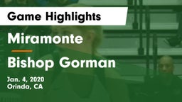 Miramonte  vs Bishop Gorman  Game Highlights - Jan. 4, 2020