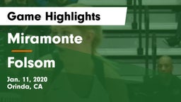 Miramonte  vs Folsom  Game Highlights - Jan. 11, 2020