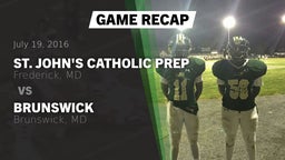 Recap: St. John's Catholic Prep  vs. Brunswick  2016